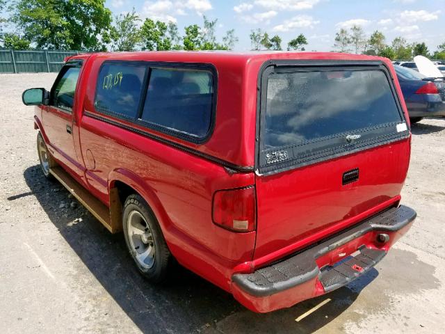 1GCCS1443WK149901 - 1998 CHEVROLET S TRUCK S1 RED photo 3