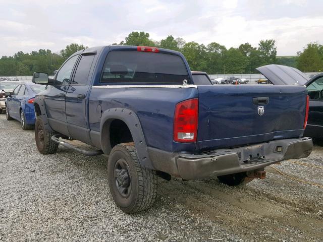 3D7KS28D15G829741 - 2005 DODGE RAM 2500 S BLUE photo 3