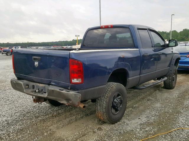 3D7KS28D15G829741 - 2005 DODGE RAM 2500 S BLUE photo 4