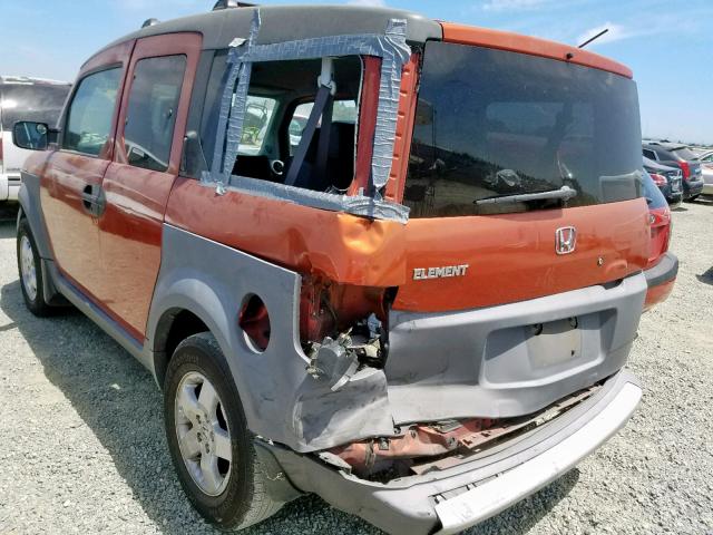 5J6YH18504L001729 - 2004 HONDA ELEMENT EX ORANGE photo 3