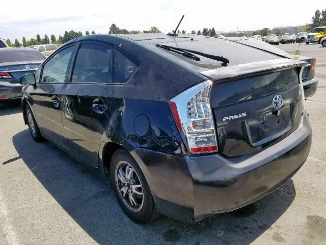 JTDKN3DU3A0019751 - 2010 TOYOTA PRIUS BLACK photo 3