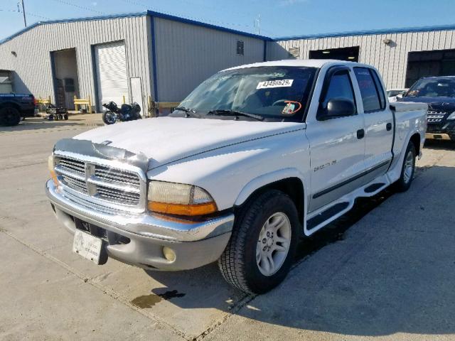 1B7GL2AN71S179848 - 2001 DODGE DAKOTA QUA WHITE photo 2