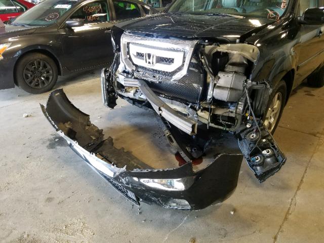 5FNYF4H71BB102258 - 2011 HONDA PILOT EXLN BLACK photo 9