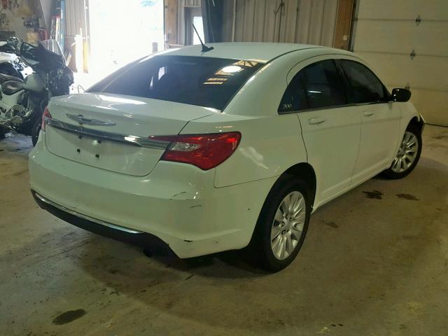 1C3CCBABXEN168047 - 2014 CHRYSLER 200 LX WHITE photo 4