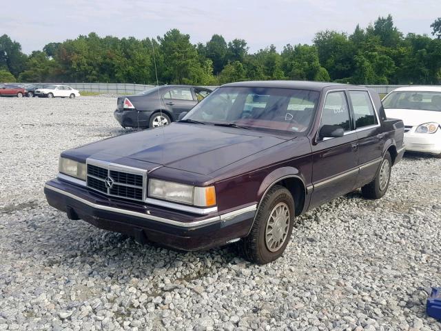 1B3XC56R0PD104890 - 1993 DODGE DYNASTY LE RED photo 2