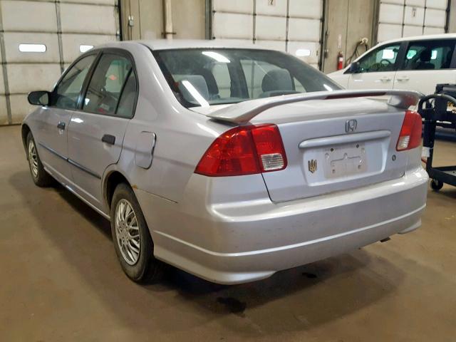 1HGES16394L017389 - 2004 HONDA CIVIC DX V SILVER photo 3