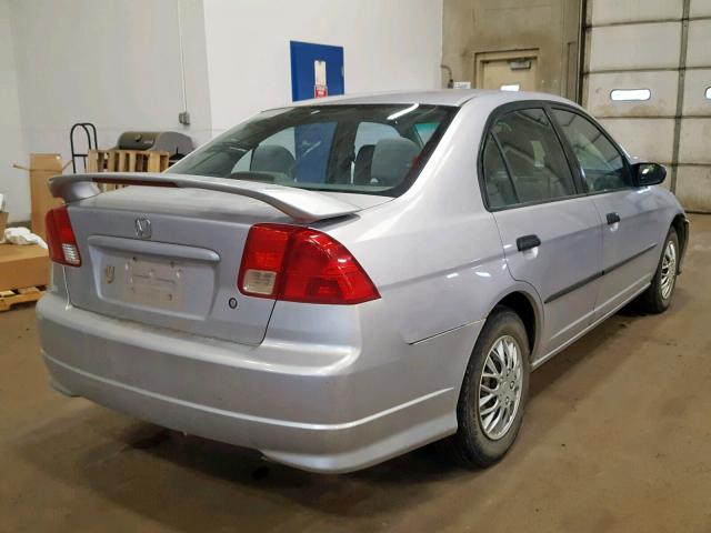 1HGES16394L017389 - 2004 HONDA CIVIC DX V SILVER photo 4