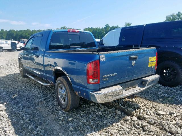 3D7KR29C66G146033 - 2006 DODGE RAM 2500 BLUE photo 3