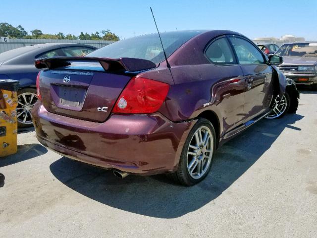 JTKDE177970165222 - 2007 TOYOTA SCION TC მუქწითელი ფოტო 4