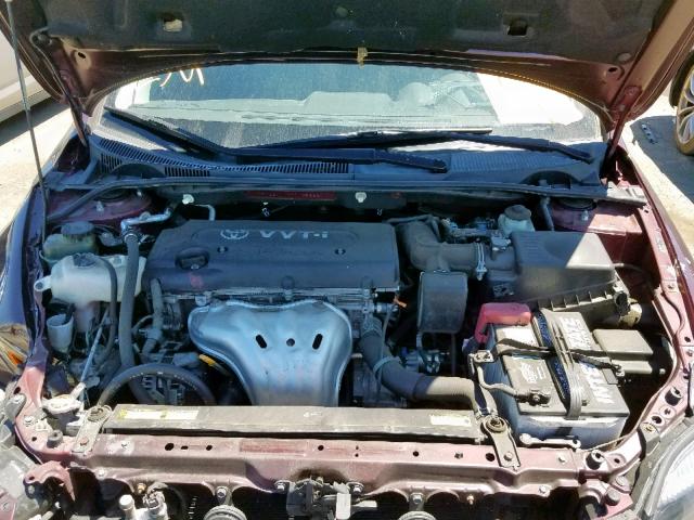 JTKDE177970165222 - 2007 TOYOTA SCION TC მუქწითელი ფოტო 7