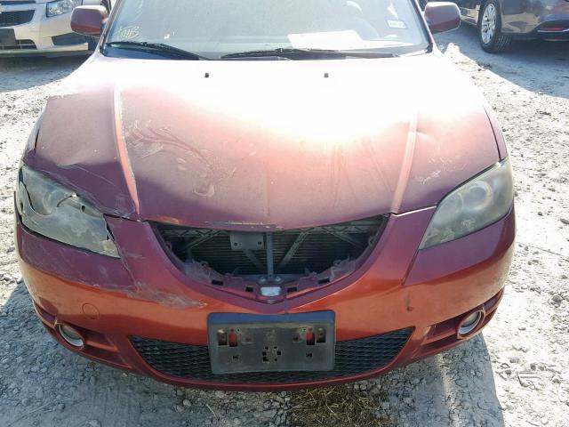 JM1BK323561487484 - 2006 MAZDA 3 S MAROON photo 9