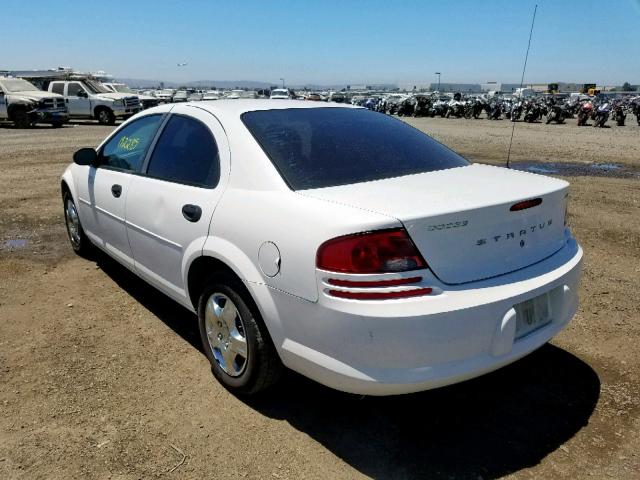 1B3EL36X84N191454 - 2004 DODGE STRATUS SE WHITE photo 3