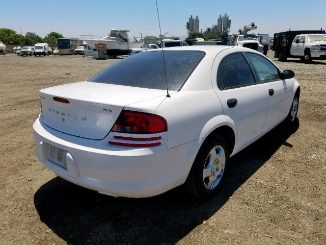 1B3EL36X84N191454 - 2004 DODGE STRATUS SE WHITE photo 4