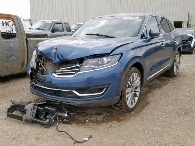 2LMPJ8LP9JBL12935 - 2018 LINCOLN MKX RESERV BLUE photo 2