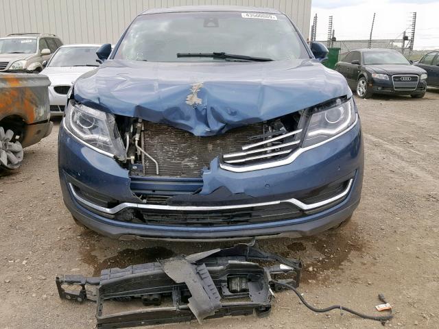 2LMPJ8LP9JBL12935 - 2018 LINCOLN MKX RESERV BLUE photo 9