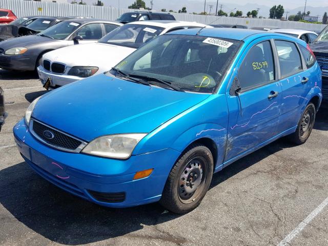 1FAFP37N97W342486 - 2007 FORD FOCUS ZX5 BLUE photo 2