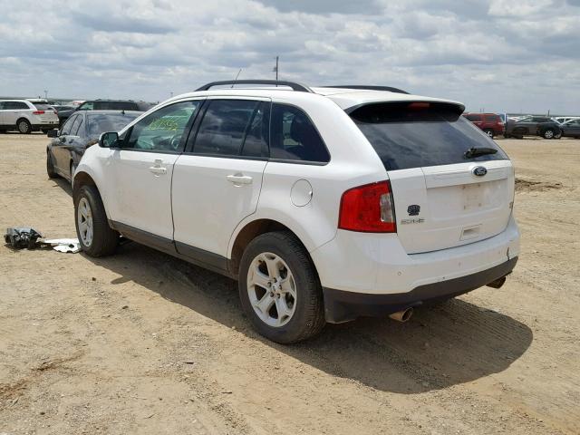 2FMDK4JC2DBA28734 - 2013 FORD EDGE SEL WHITE photo 3