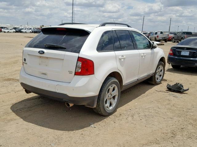 2FMDK4JC2DBA28734 - 2013 FORD EDGE SEL WHITE photo 4