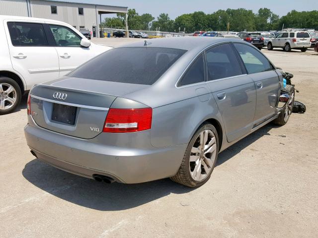 WAUGN74F17N154167 - 2007 AUDI S6 QUATTRO SILVER photo 4