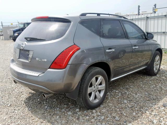 JN8AZ08W37W645837 - 2007 NISSAN MURANO GRAY photo 4