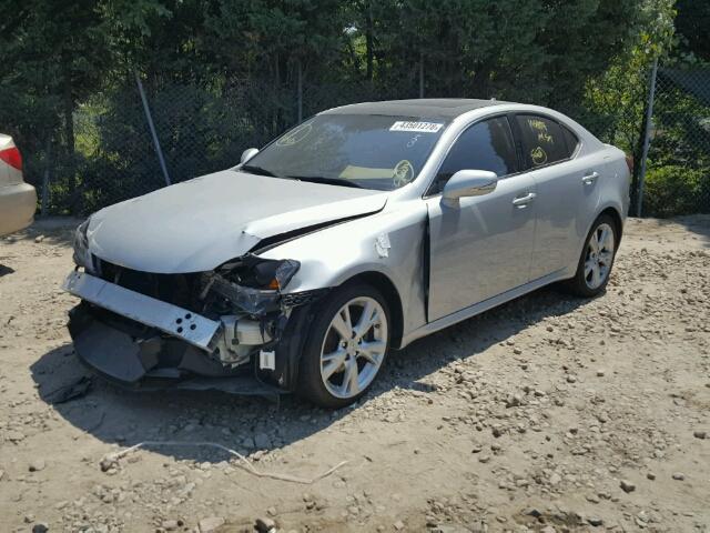 JTHBK262095092491 - 2009 LEXUS IS 250 SILVER photo 2