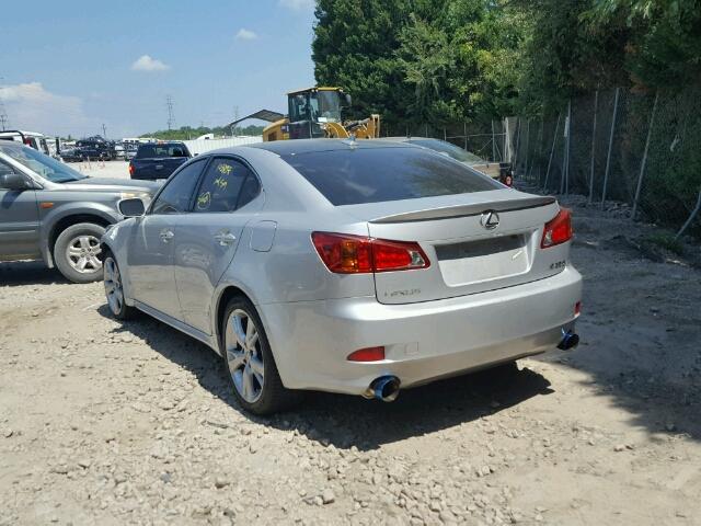 JTHBK262095092491 - 2009 LEXUS IS 250 SILVER photo 3