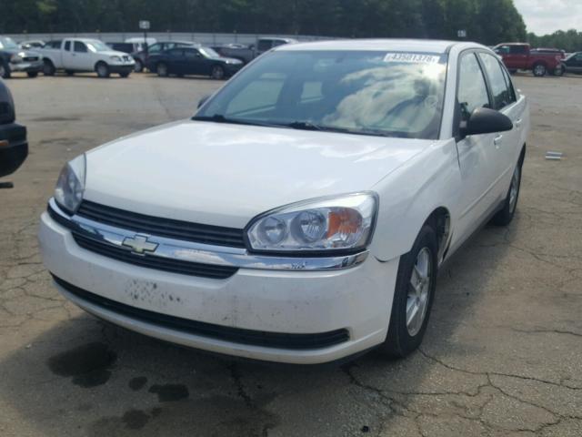 1G1ZT52805F300374 - 2005 CHEVROLET MALIBU LS WHITE photo 2