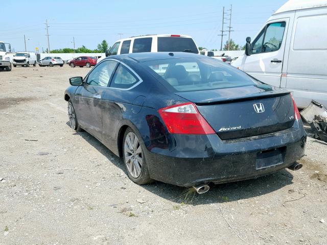 1HGCS22899A004532 - 2009 HONDA ACCORD EXL BLACK photo 3