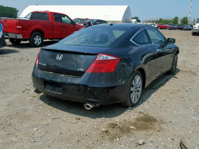 1HGCS22899A004532 - 2009 HONDA ACCORD EXL BLACK photo 4