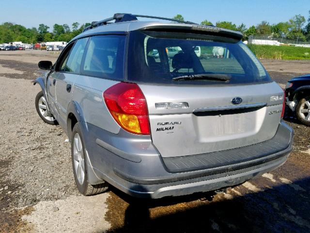 4S4BP61C077338317 - 2007 SUBARU LEGACY OUT SILVER photo 3