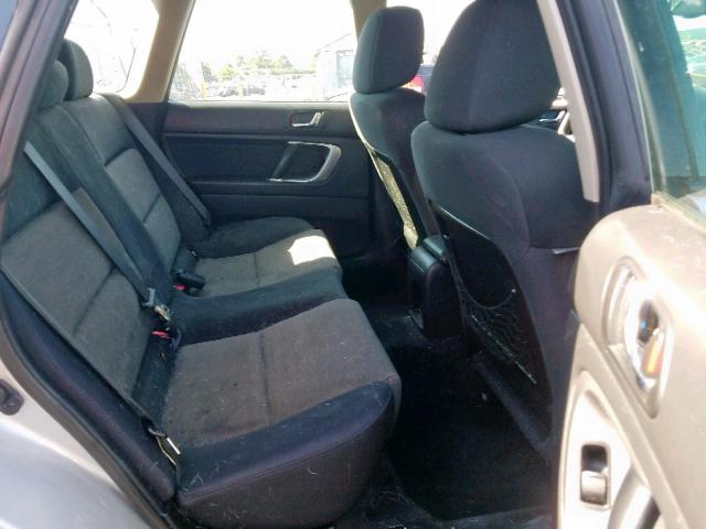 4S4BP61C077338317 - 2007 SUBARU LEGACY OUT SILVER photo 6