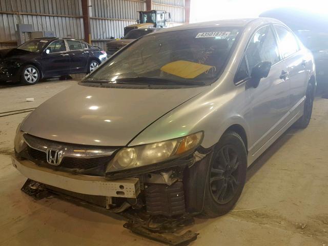 2HGFA1F34AH587851 - 2010 HONDA CIVIC VP SILVER photo 2