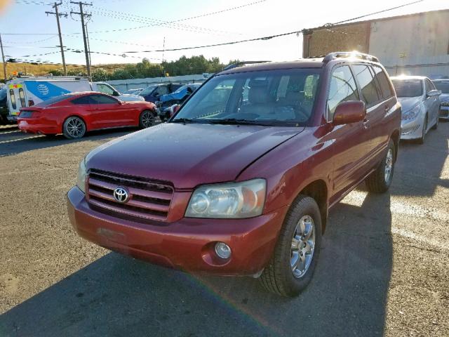 JTEEP21AX40057814 - 2004 TOYOTA HIGHLANDER RED photo 2