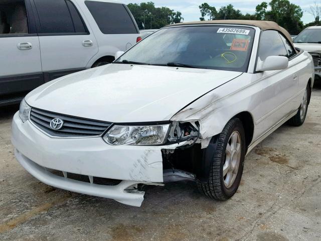 2T1FF22P12C566143 - 2002 TOYOTA CAMRY SOLA WHITE photo 2