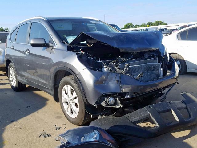 5J6RM3H7XCL019392 - 2012 HONDA CR-V EXL GRAY photo 1