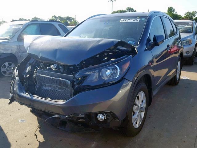 5J6RM3H7XCL019392 - 2012 HONDA CR-V EXL GRAY photo 2