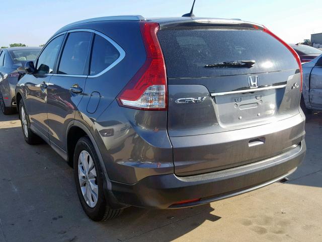 5J6RM3H7XCL019392 - 2012 HONDA CR-V EXL GRAY photo 3