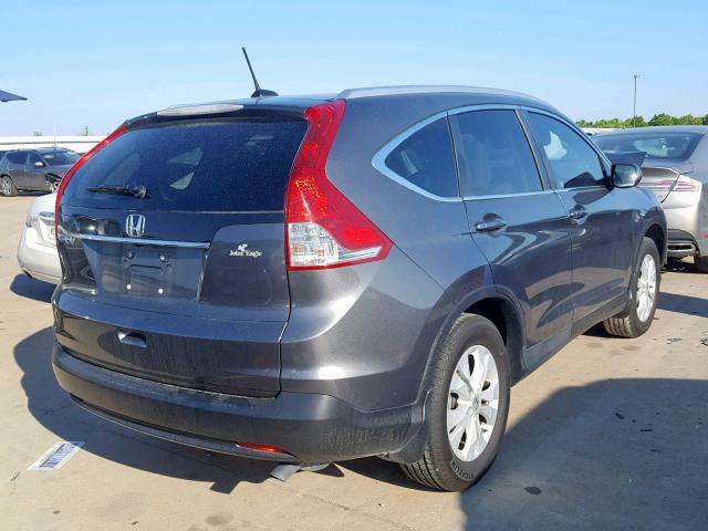 5J6RM3H7XCL019392 - 2012 HONDA CR-V EXL GRAY photo 4