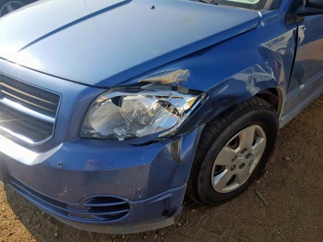 1B3HB28B77D288117 - 2007 DODGE CALIBER BLUE photo 9