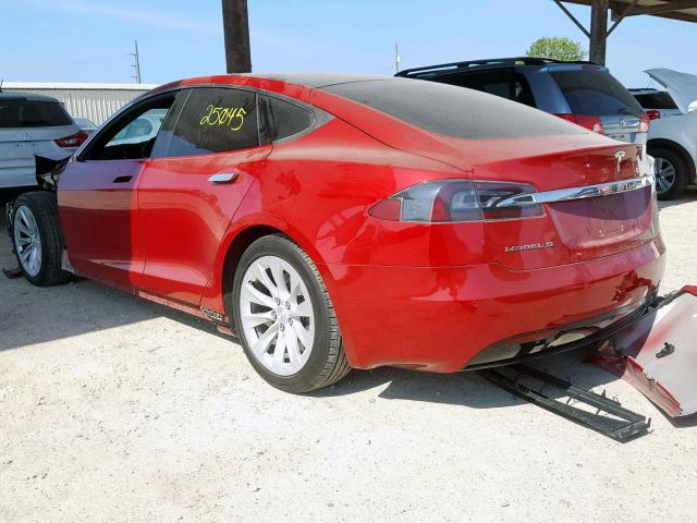 5YJSA1E28HF192352 - 2017 TESLA MODEL S RED photo 3