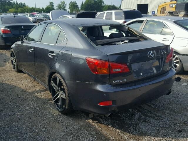 JTHBE262965011393 - 2006 LEXUS IS 350 GRAY photo 3