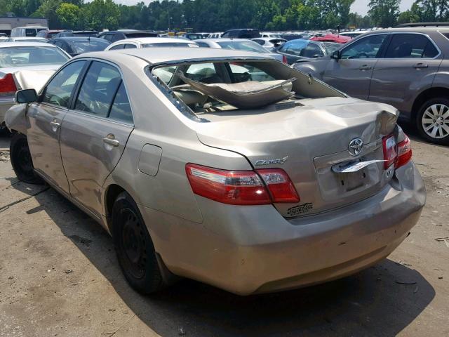 4T1BE46K77U544889 - 2007 TOYOTA CAMRY NEW GOLD photo 3