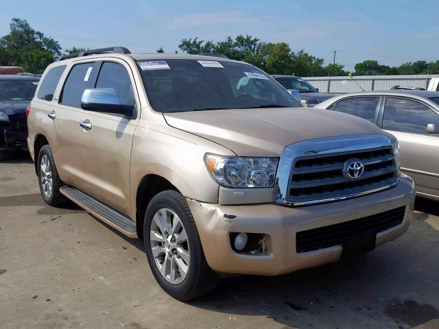 5TDKY5G14AS028864 - 2010 TOYOTA SEQUOIA LI BEIGE photo 1