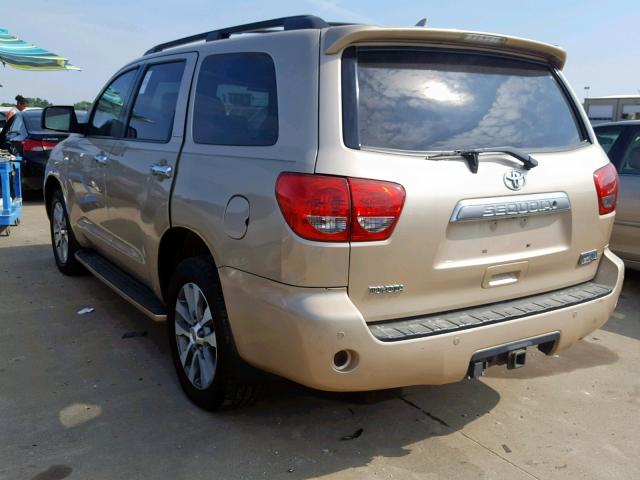 5TDKY5G14AS028864 - 2010 TOYOTA SEQUOIA LI BEIGE photo 3