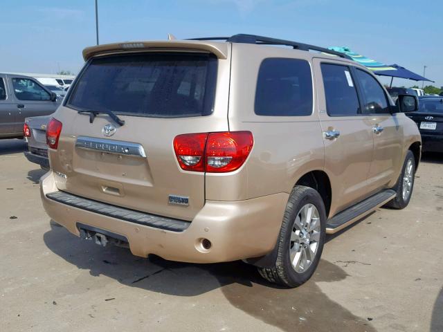 5TDKY5G14AS028864 - 2010 TOYOTA SEQUOIA LI BEIGE photo 4