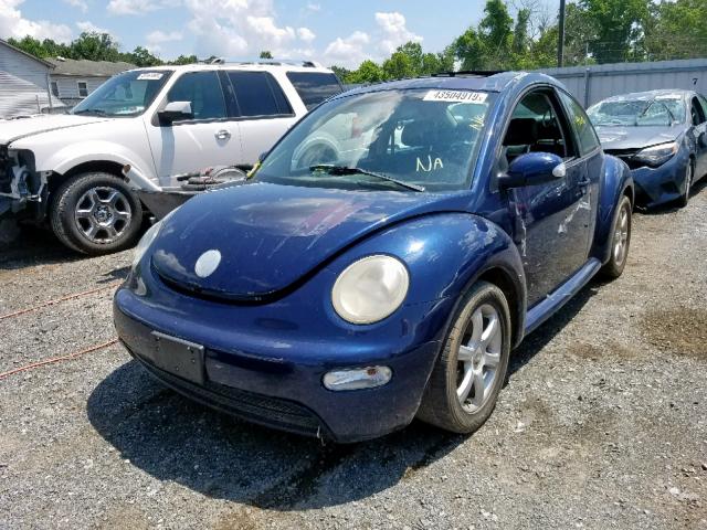 3VWCD31C74M405008 - 2004 VOLKSWAGEN NEW BEETLE BLUE photo 2