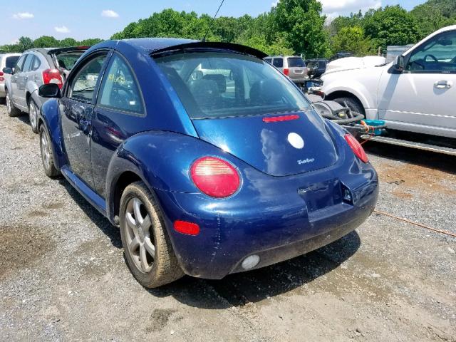 3VWCD31C74M405008 - 2004 VOLKSWAGEN NEW BEETLE BLUE photo 3
