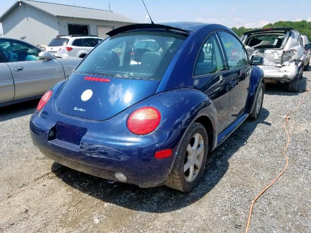 3VWCD31C74M405008 - 2004 VOLKSWAGEN NEW BEETLE BLUE photo 4