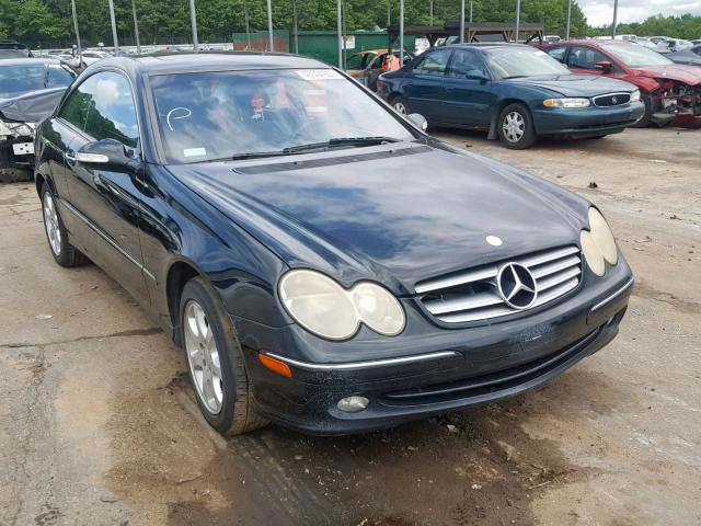 WDBTJ65J14F097807 - 2004 MERCEDES-BENZ CLK 320C BLACK photo 1