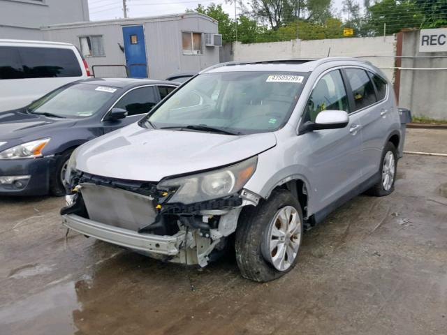 5J6RM3H76DL006026 - 2013 HONDA CR-V EXL SILVER photo 2